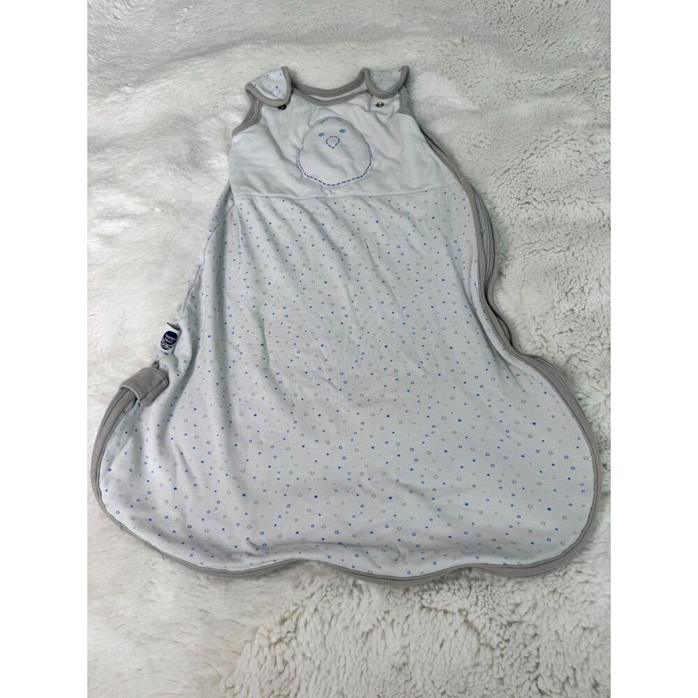 Nested Bean Zen Sack Classic Baby Sleep Sack White Blue Stars Chick 0-6M